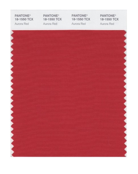 Pantone 18-1550 TCX Swatch Card Aurora Red