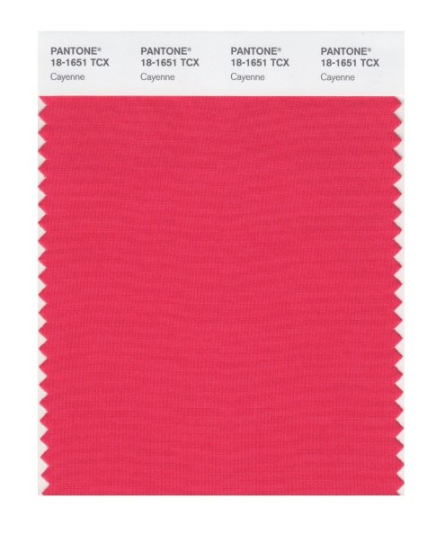 Pantone 18-1651 TCX Swatch Card Cayenne