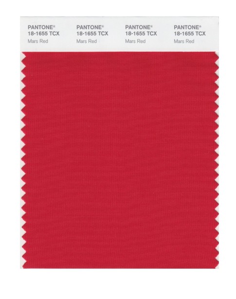 Pantone 18-1655 TCX Swatch Card Mars Red