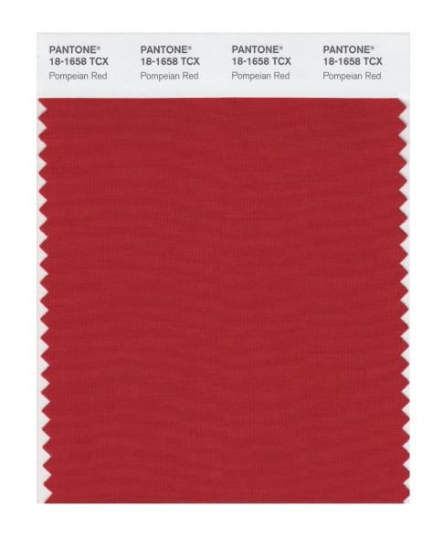 Pantone 18-1658 TCX Swatch Card Pompeian Red
