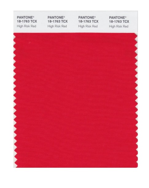 Pantone 18-1763 TCX Swatch Card High Risk Red