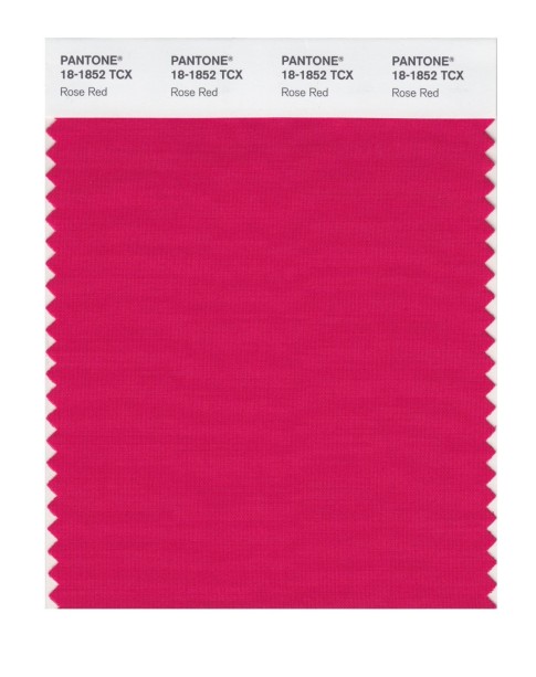 Pantone 18-1852 TCX Swatch Card Rose Red