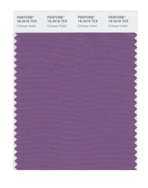 Pantone 18-3418 TCX Swatch Card Chinese Violet