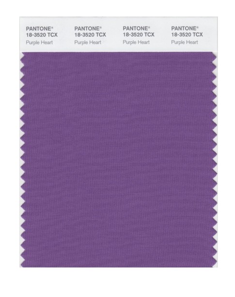 Pantone 18-3520 TCX Swatch Card Purple Heart