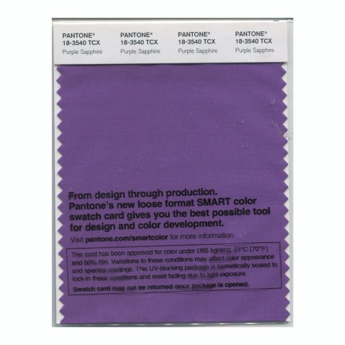 Pantone 18-3540 TCX Swatch Card Purple Sapphire