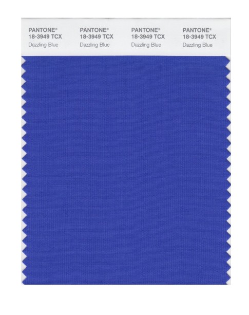 Pantone 18-3949 TCX Swatch Card Dazzling Blue