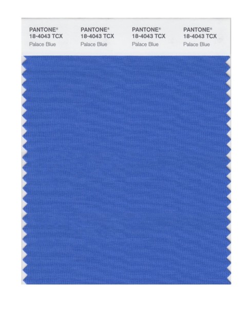 Pantone 18-4043 TCX Swatch Card Palace Blue