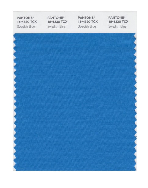 Pantone 18-4330 TCX Swatch Card Swedish Blue