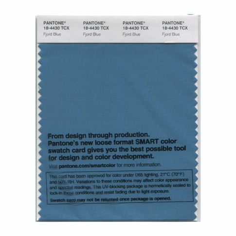 Pantone 18-4430 TCX Swatch Card Fjord Blue
