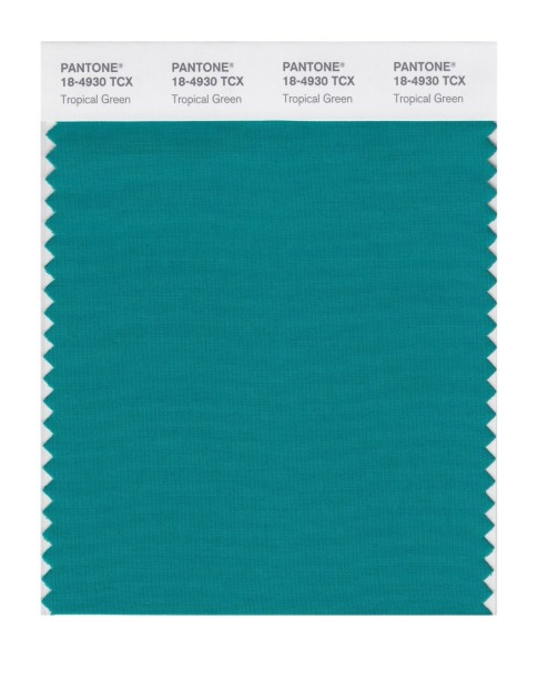 Pantone 18-4930 TCX Swatch Card Tropical Green