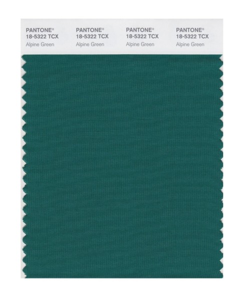 Pantone 18-5322 TCX Swatch Card Alpine Green