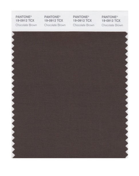 Pantone 19-0912 TCX Swatch Card Chocolate Brown