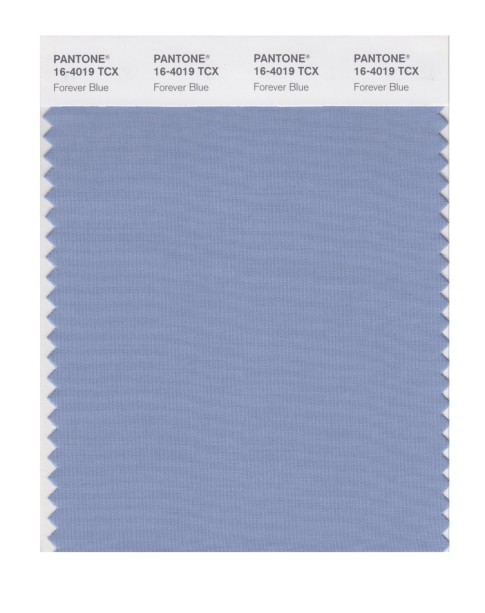Pantone 16-4019 TCX Swatch Card Forever Blue
