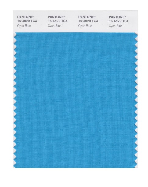Pantone 16-4529 TCX Swatch Card Cyan Blue