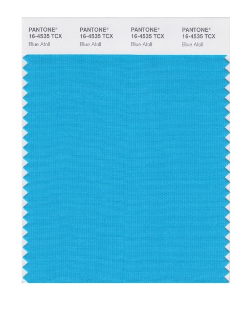 Pantone 16-4535 TCX Swatch Card Blue Atoll
