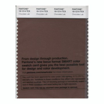 Pantone 19-1214 TCX Swatch Card Chocolate Lab