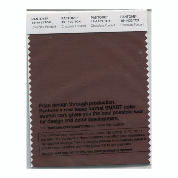 Pantone 19-1432 TCX Swatch Card Chocolate Fondan