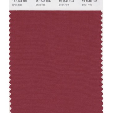 Pantone 19-1543 TCX Swatch Card Brick Red
