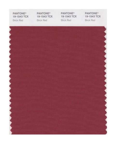 Pantone 19-1543 TCX Swatch Card Brick Red