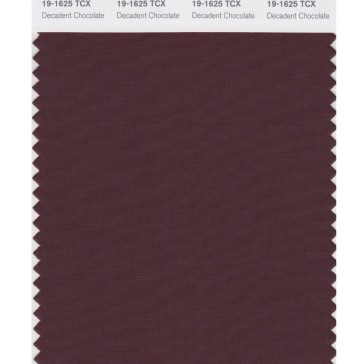 Pantone 19-1625 TCX Swatch Card Decadnt Chocolat