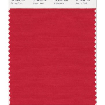 Pantone 19-1663 TCX Swatch Card Ribbon Red