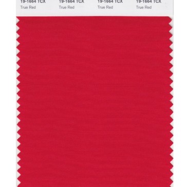 Pantone 19-1664 TCX Swatch Card True Red