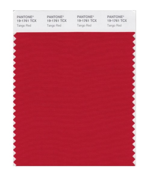 Pantone 19-1761 TCX Swatch Card Tango Red