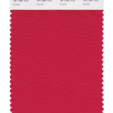 Pantone 19-1760 TCX Swatch Card Scarlet