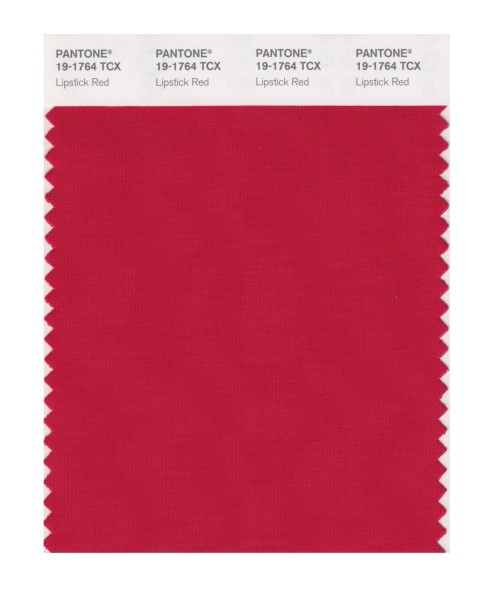Pantone 19-1764 TCX Swatch Card Lipstick Red