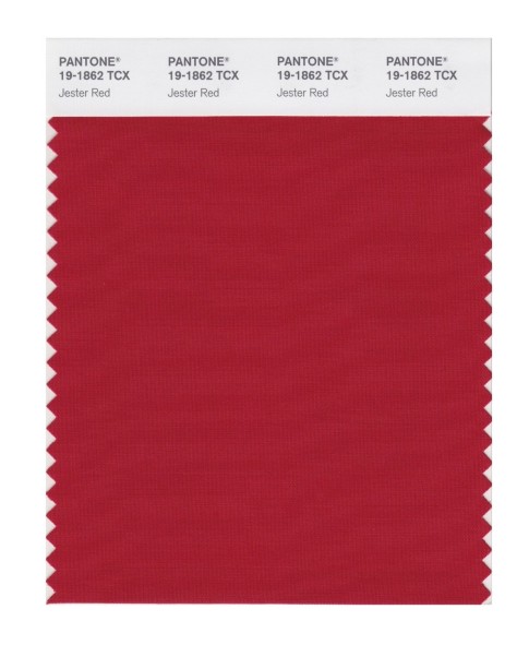 Pantone 19-1862 TCX Swatch Card Jester Red