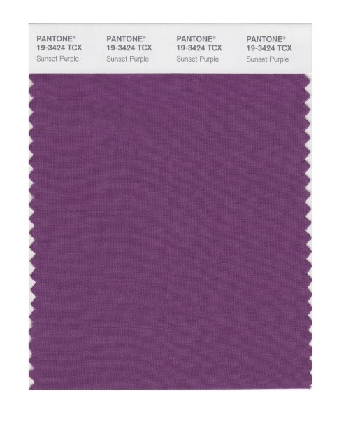 Pantone 19-3424 TCX Swatch Card Sunset Purple