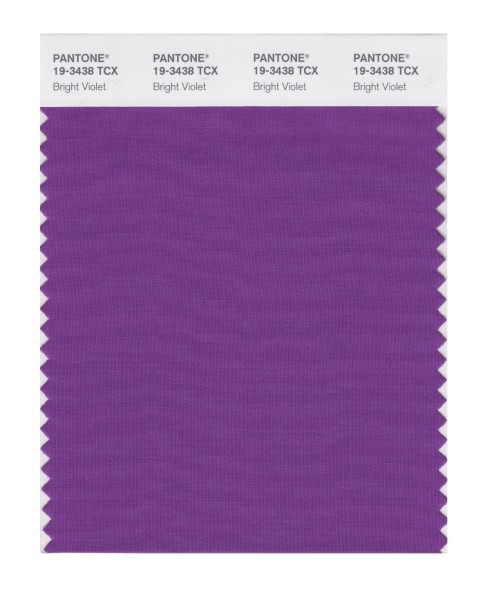 Pantone 19-3438 TCX Swatch Card Bright Violet