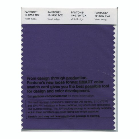 Pantone 19-3750 TCX Swatch Card Violet Indigo