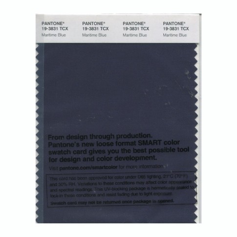 Pantone 19-3831 TCX Swatch Card Maritime Blue