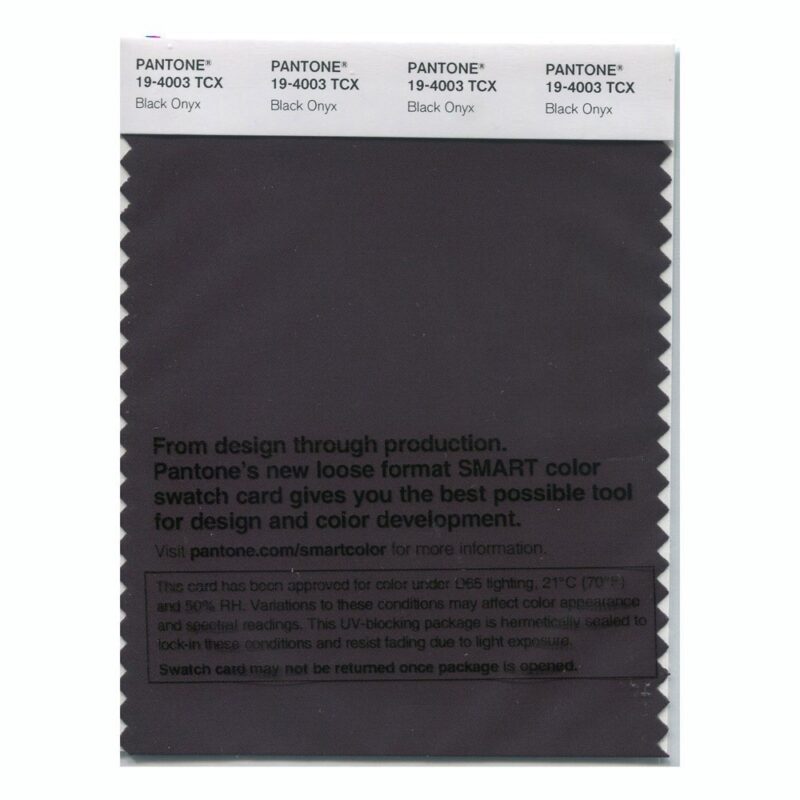 Pantone 19-4003 TCX Swatch Card Black Onyx