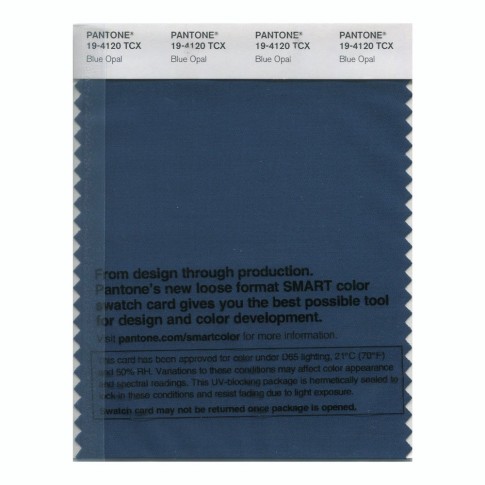 Pantone 19-4120 TCX Swatch Card Blue Opal