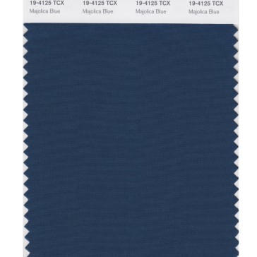Pantone 19-4125 TCX Swatch Card Majolica Blue