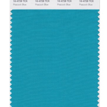 Pantone 16-4728 TCX Swatch Card Peacock Blue