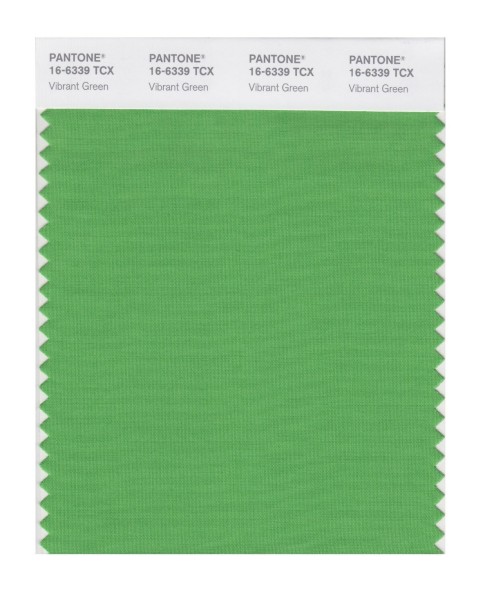 Pantone 16-6339 TCX Swatch Card Vibrant Green