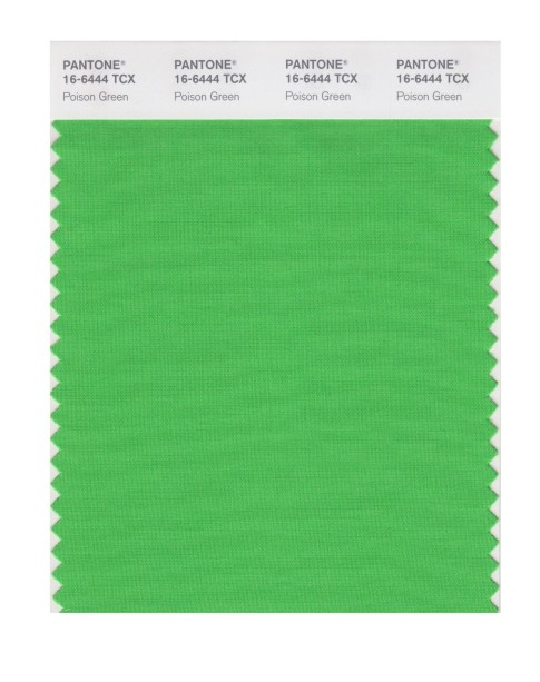 Pantone 16-6444 TCX Swatch Card Poison Green