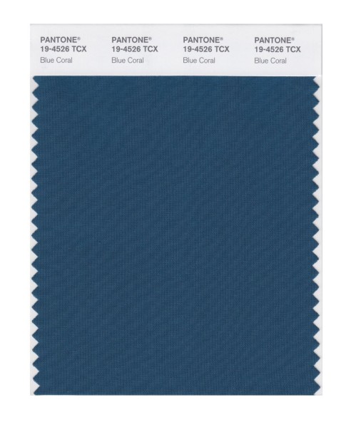 Pantone 19-4526 TCX Swatch Card Blue Coral