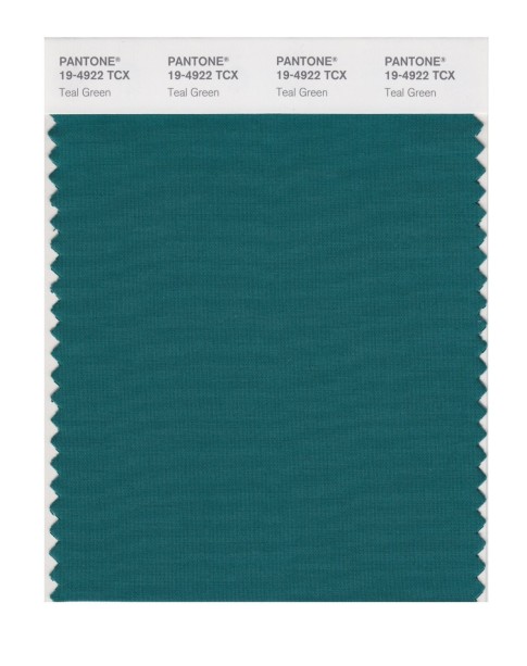 Pantone 19-4922 TCX Swatch Card Teal Green