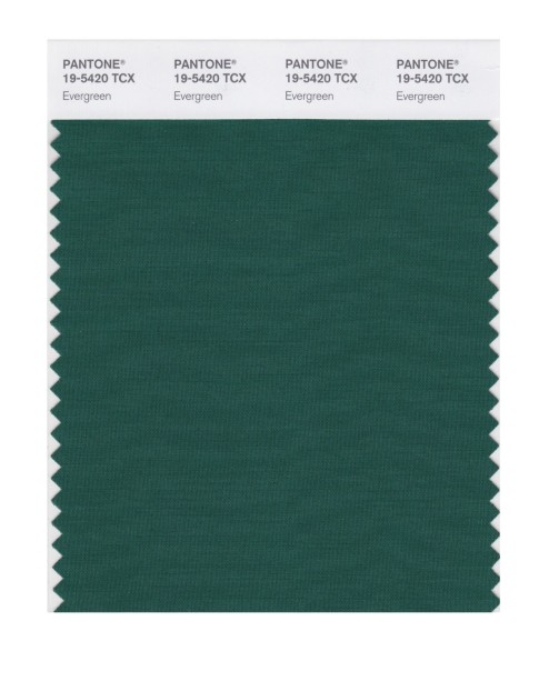 Pantone 19-5420 TCX Swatch Card Evergreen