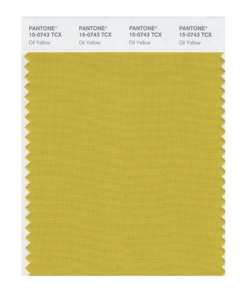 Pantone 15-0743 TCX Swatch Card Oil Yellow