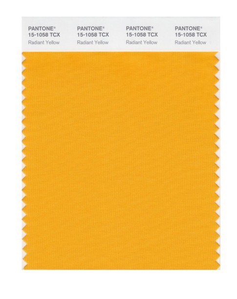 Pantone 15-1058 TCX Swatch Card Radiant Yellow