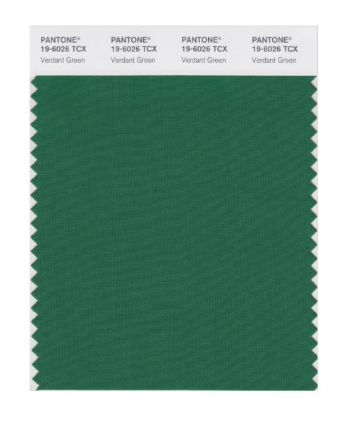 Pantone 19-6026 TCX Swatch Card Verdant Green