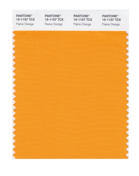 Pantone 15-1157 TCX Swatch Card Flame Orange