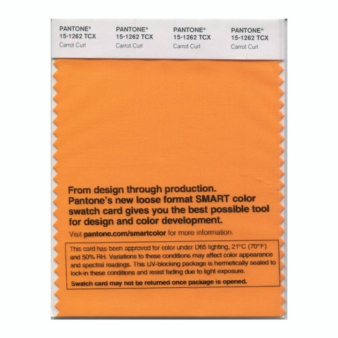 Pantone 15-1262 TCX Swatch Card Carrot Curl