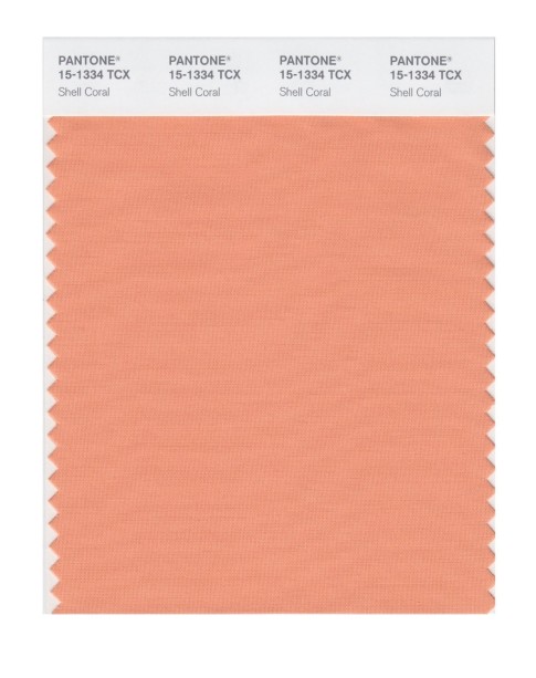 Pantone 15-1334 TCX Swatch Card Shell Coral