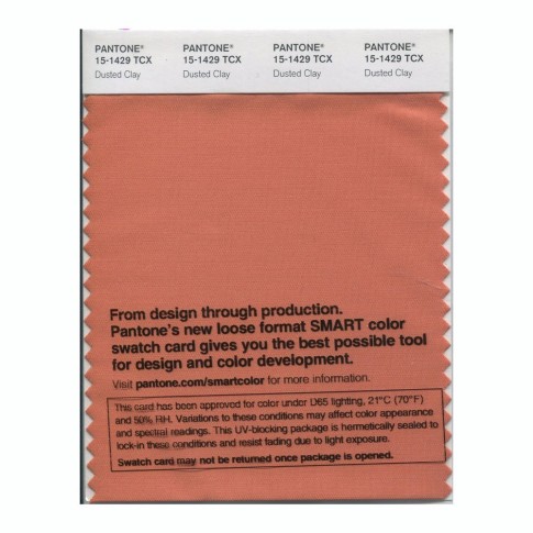 Pantone 15-1429 TCX Swatch Card Dusted Clay